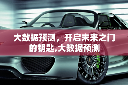 大数据预测，开启未来之门的钥匙,大数据预测